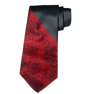 Vintage Wemlon Fabric Wembley Quatre-foil Floral & Paisley Neck Tie